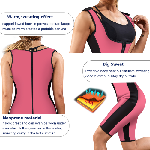 Hot Sexy Girl Neoprene Vest Suits Sauna Ultra Sweat Full Body