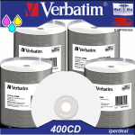 400 PCS VERBATIM CD-R 52X 80 MIN 700MB TERMAL PRINTABLE (IN CAKEBOX OF 100 PIECES) MEDIUM DISCS MEDICAL CDs THERMAL PRINT