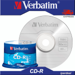 Prodotto: 98493X5 - 5 CD-R VERGINI VERBATIM 52X 80 MIN 700MB INK-JET  PRINTABLE CON CUSTODIE BUSTINE - VERBATIM (CD DVD BLU RAY-CD - R);