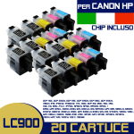 Kit 5 Cartridges Mw Per Brother Lc900bk - Lc900c- Lc900m - Lc900y