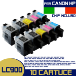 Kit 5 Cartridges Mw Per Brother Lc900bk - Lc900c- Lc900m - Lc900y